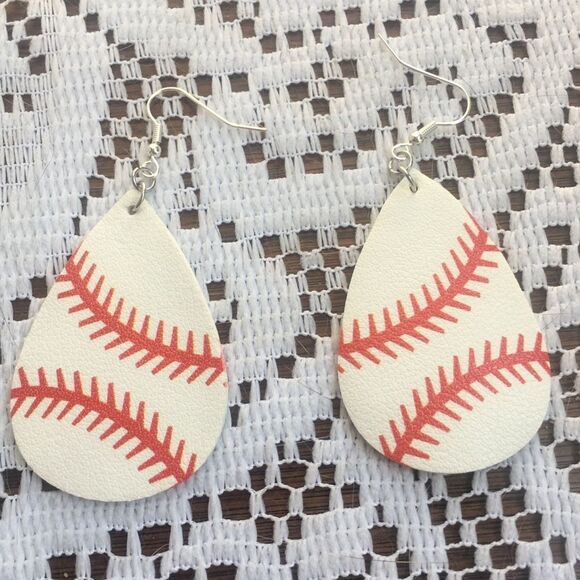(F2) Baseball Earrings - Picture 2 of 6
